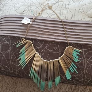 Icing good necklace with turquoise tips.